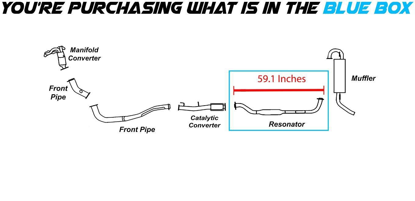 Northeastern Exhaust | Resonator Pipe Compatible for 1998-2000 Toyota Rav4 2.0L | Free Gaskets Included | Automotive Replacement Part