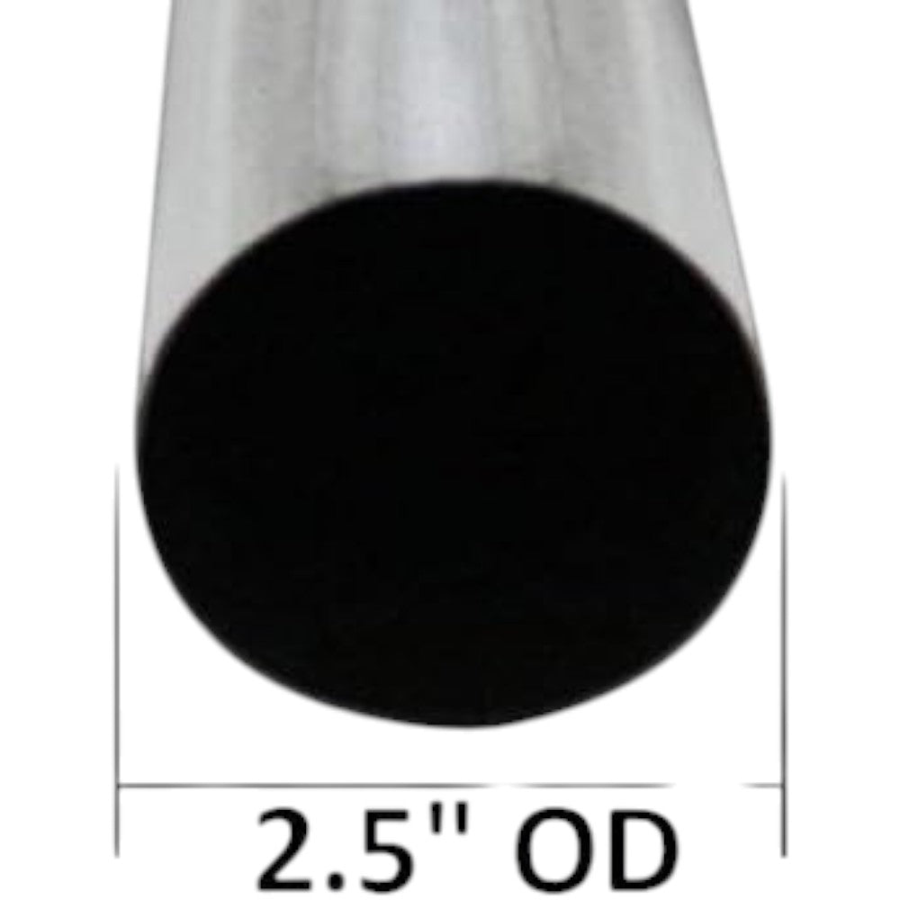 Stainless Steel Universal Straight Exhaust Pipe (5 FT) Long | 3" OD | 1.75" OD | 2" OD | 2.25" OD | 2.5" OD | 5" OD