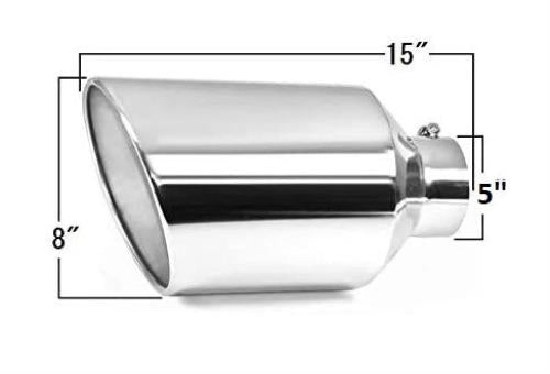 Universal Bolt-on Exhaust Tip - 5" X 8" X 15"