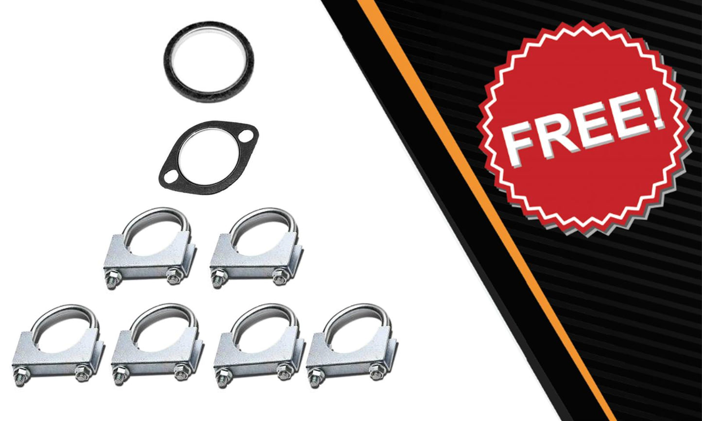 Northeastern Exhaust | Stainless Steel Front Pipe, Resonator Pipe, Intermediate Pipe, Muffler and Tail Pipe Exhaust System Kit Compatible for 2008-2012 Chevrolet Malibu 2.4L | 2009 Saturn Aura 2.4L | Free Clamps and Gaskets Included