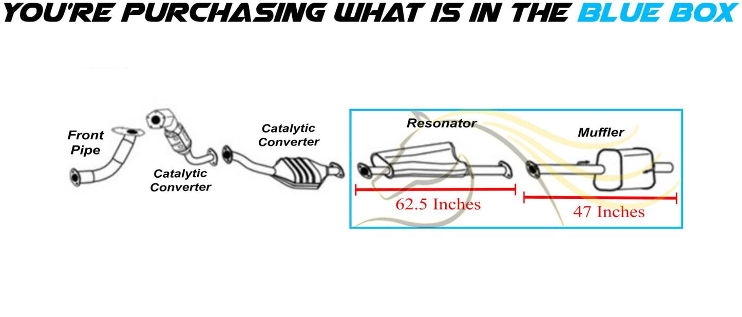 2004-2006 Subaru Baja 2.5L Resonator Pipe and Muffler Exhaust Kit | For Turbo