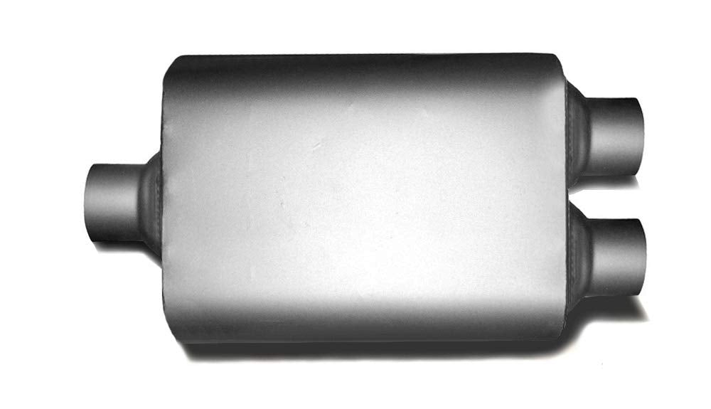1987-2004 Dodge Ram 1500 and 2500 Dual 2.5'' Mandrel-Bent Pipe with Angle Cut Tips and 3" Center Diameter Dual Chamber Muffler Exhaust Kit