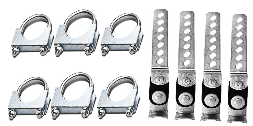 1987–2002 Ford F-150, F-250 and F-350 Dual 2.5'' Mandrel-Bent Pipe with Angle Cut Tips and 3" Center Diameter Dual Chamber Muffler Exhaust Kit