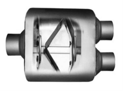1987–2002 GMC Sierra/C/K 1500 and 2500 Dual 2.5'' Mandrel-Bent Pipe with Rounded Edge Tips and 3" Center Diameter Dual Chamber Muffler Exhaust Kit