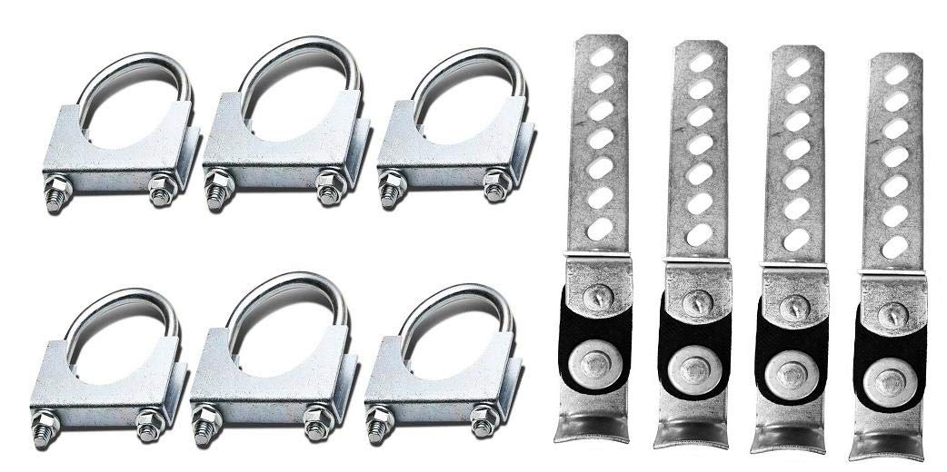 1987-2002 Ford F-150, F-250 and F-350 Dual 2.5'' Mandrel-Bent Exhaust Pipe Kit for Gas Models