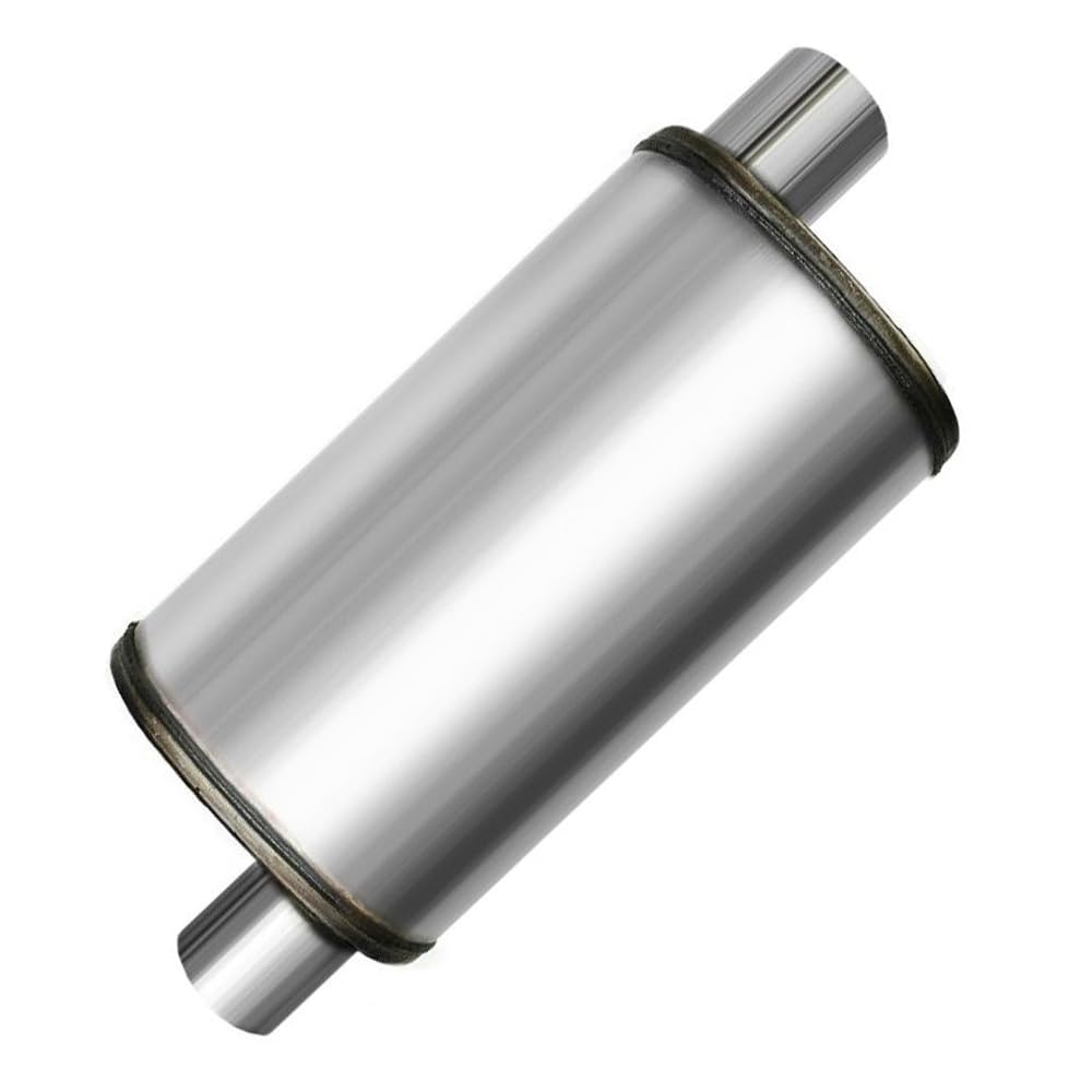 Colt Exhaust | Stainless Steel Universal Performance Muffler 2.5" Inch Inlet x 2.5" Inch Outlet x 24" Inch Long | Automotive Replacement Part