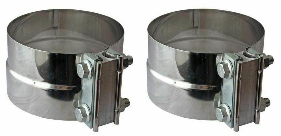 Colt Exhaust | Stainless Steel Straight Pipe Universal Fit Muffler Exhaust Pipe 5"ID (36" Long) | Free Two Lap Joint Band Clamps Included | Automotive Replacement Part