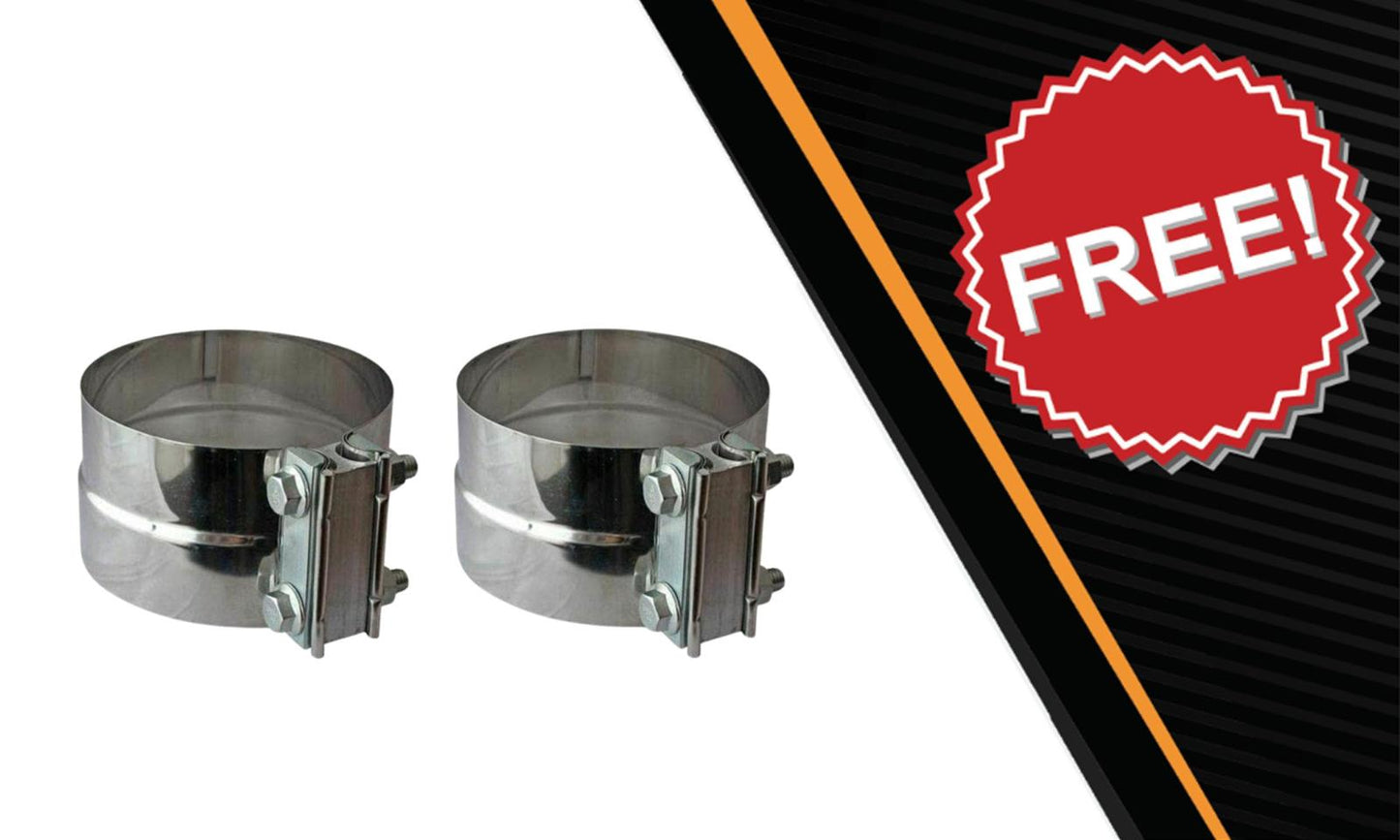 Colt Exhaust | Stainless Steel Straight Pipe Universal Fit Muffler Exhaust Pipe 5"ID (36" Long) | Free Two Lap Joint Band Clamps Included | Automotive Replacement Part