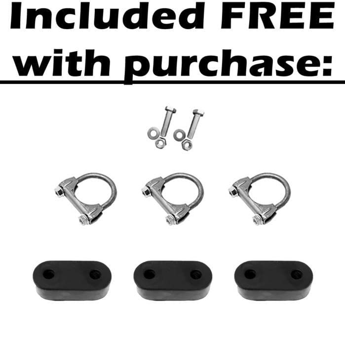 Intermediate Pipe, Muffler and Tail Pipe for 2002-2005 Escalade 5.3L, 2001-2006 Tahoe 4.8L 5.3L, 2001-2005 Yukon 4.8L 5.3L