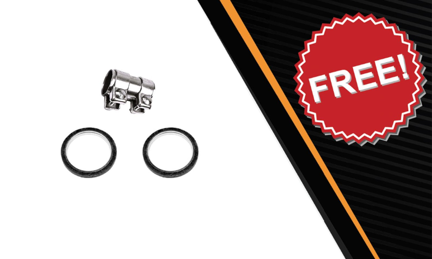 Northeastern Exhaust | Stainless Steel Resonator Pipe Compatible for 2012-2018 Nissan Versa 1.6L | 2014-2018 Nissan Versa Note 1.6L | Free Exhaust Hardware Included | Automotive Replacement Part