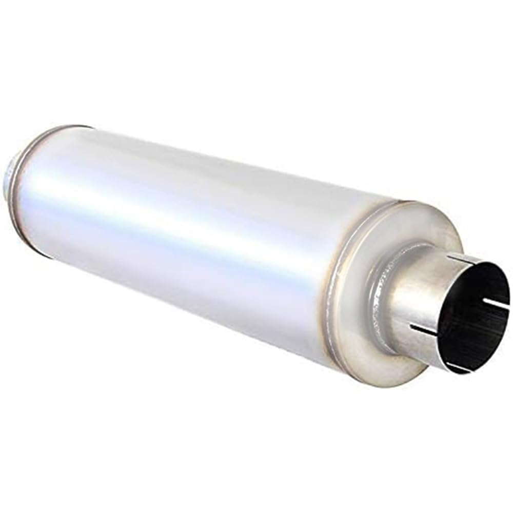 Colt Exhaust | Stainless Steel Universal Performance Diesel Muffler Exhuast Pipe (4"ID/OD x 30"Long) | Automotive Replacement Part