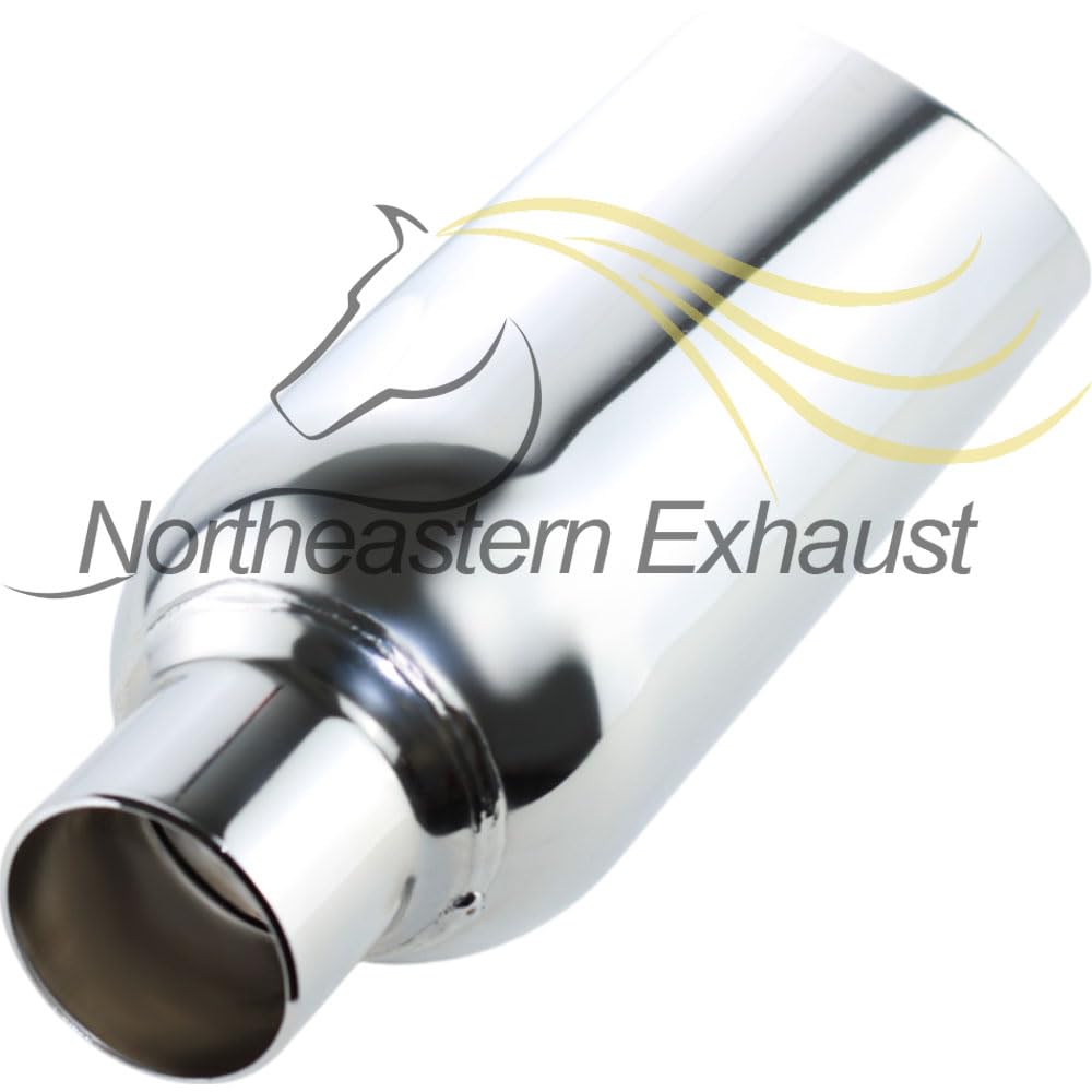 Colt Exhaust | Stainless Steel Exhaust Tip Universal Angle Cut 5 Inch Chrome Exhaust Tip (2.5" ID x 5" OD x 17" Long) | Automotive Replacement Part