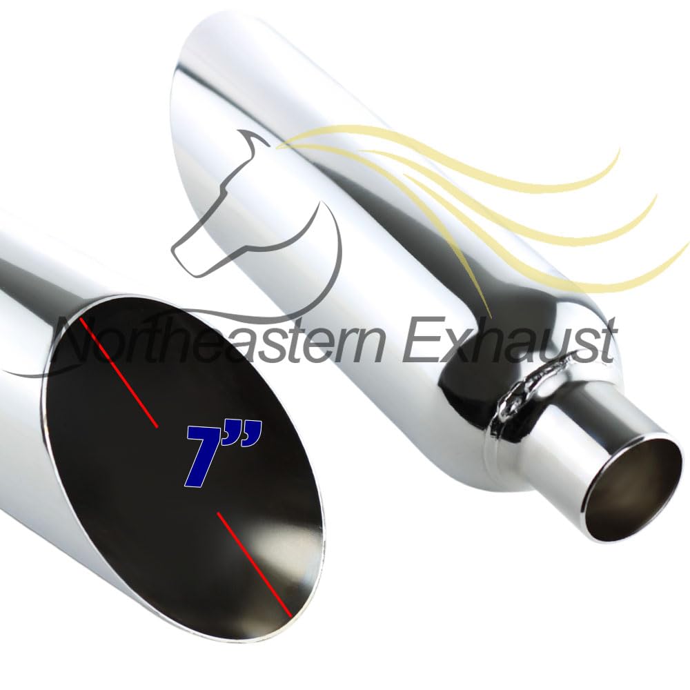 Colt Exhaust | Stainless Steel Exhaust Tip Universal Angle Cut 5 Inch Chrome Exhaust Tip (2.5" ID x 5" OD x 17" Long) | Automotive Replacement Part
