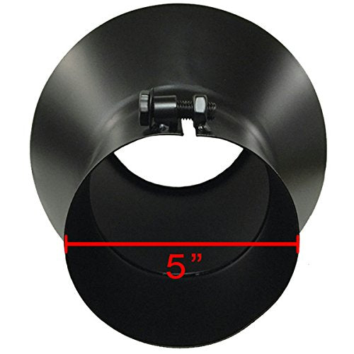 Colt Exhaust High Temperature Black Coated Diesel Truck Bolt On Exhaust Tip (5" x 7" x 15")