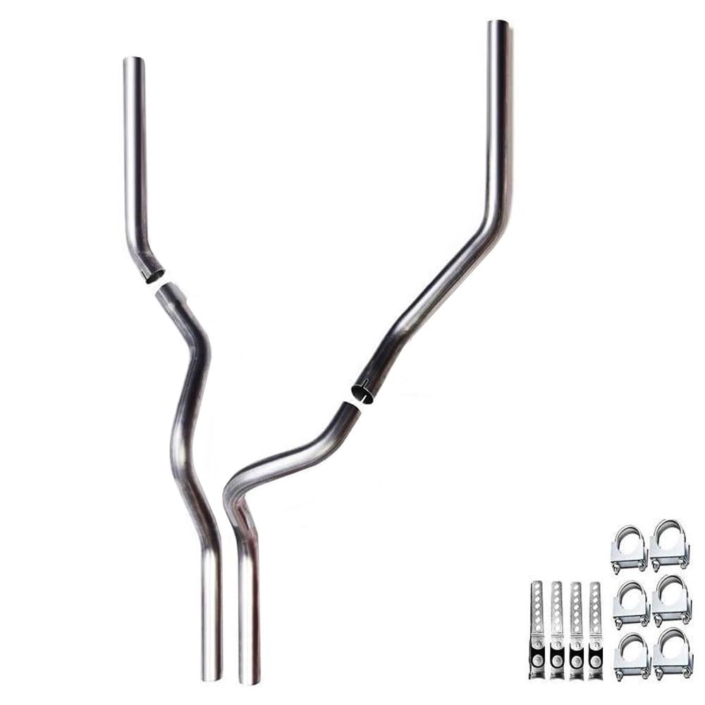 1987-2002 Chevrolet Silverado/C/K 1500 and 2500 Dual 2.5'' Mandrel-Bent Exhaust Pipe Kit for Gas Models
