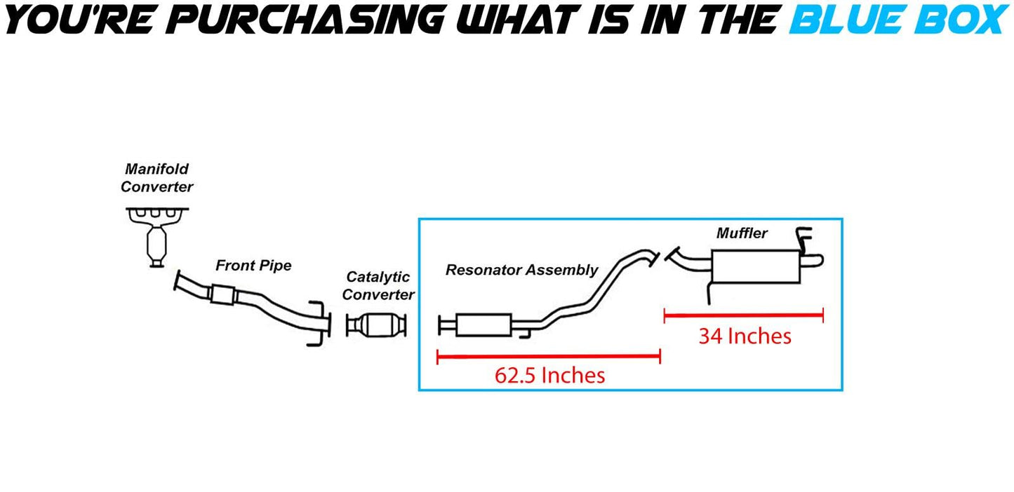 2010-2011 Kia Soul 2.0L Exhaust Resonator Pipe and Muffler