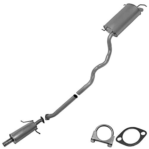 Northeastern Exhaust | Resonator Pipe Muffler Exhaust System Kit Compatible for 2001-2006 Hyundai Santa Fe 2.7L | Free Clamp and Gasket Included