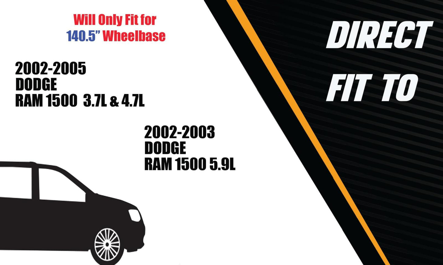 Exhaust Pipes and Muffler for 2002-2005 Dodge Ram 1500 3.7L 4.7L 5.9L | 140.5" WB