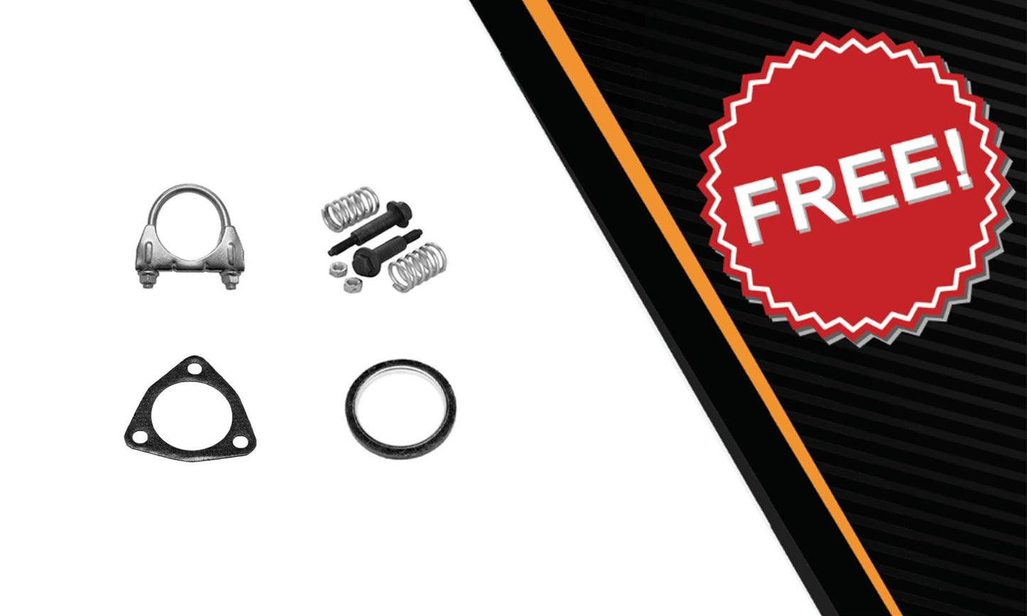 Northeastern Exhaust | Stainless Steel Resonator Pipe and Muffler Exhaust System Kit Compatible for 2001-2003 Acura EL 1.7L | Free Exhaust Hardware Included | Automotive Replacement Part