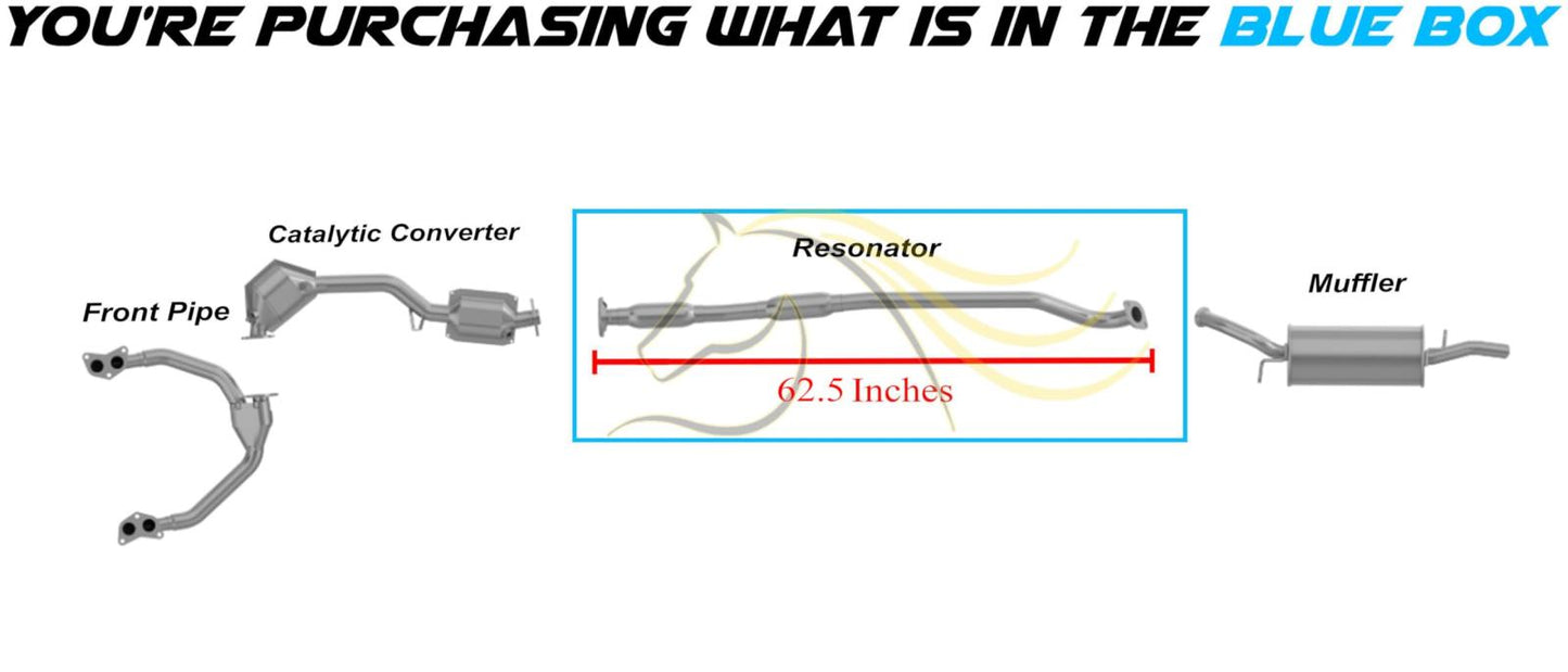 Northeastern Exhaust | Direct-fit Exhaust Resonator Pipe Compatible for 2004-2006 Subaru Baja 2.5L Turbo | Free Gaskets Included | Automotive Replacement Part