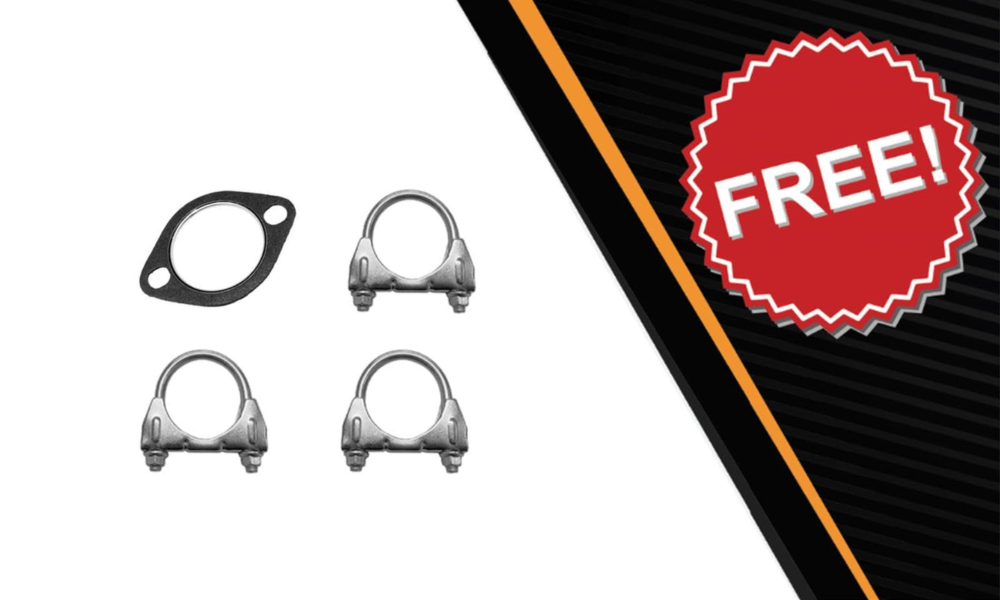 Northeastern Exhaust | Stainless Steel | Direct Fit Exhaust Resonator, Intermediate Pipe & Muffler Exhaust System Kit Compatible for 2013-2015 Chevrolet Malibu 2.5L | 2013-2014 Malibu 2.4L | 2016 Malibu Limited 2.5L | Free Clamps and Gasket Included