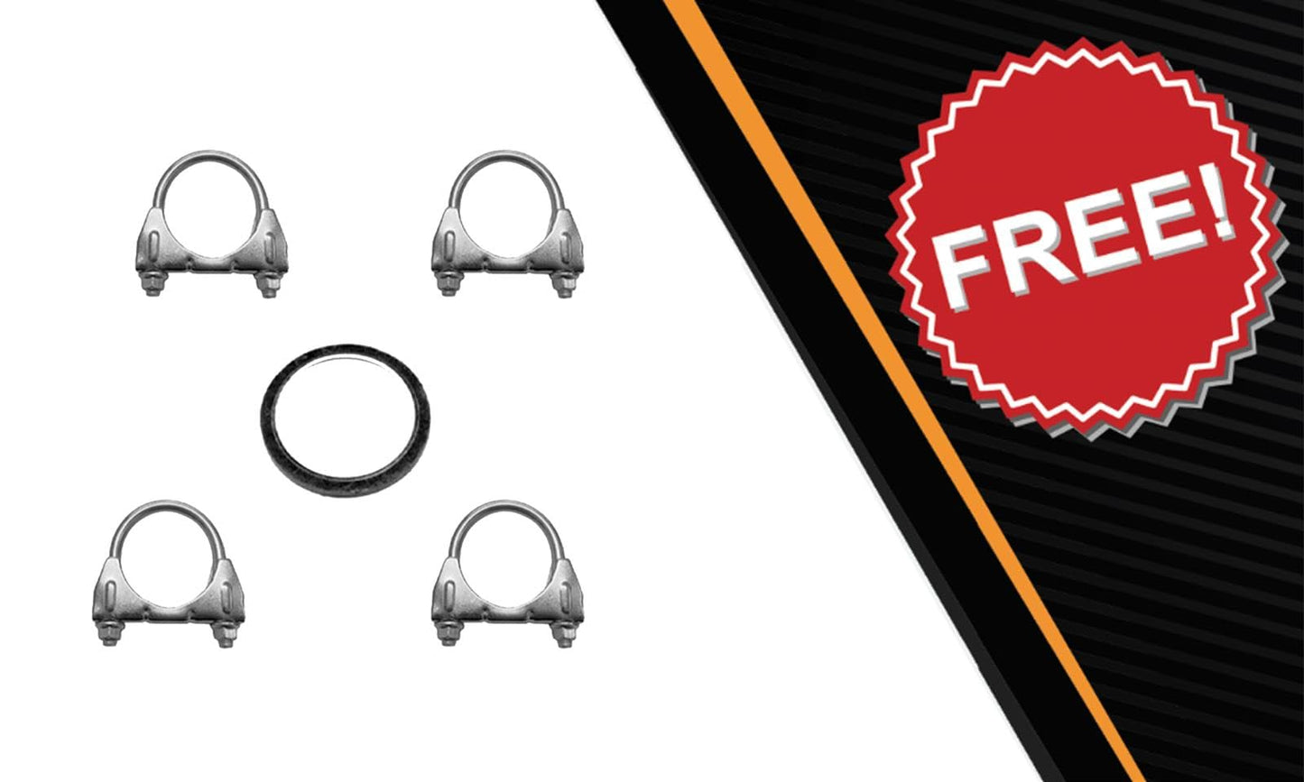 Northeastern Exhaust | Stainless Steel - Exhaust Intermediate Pipe and Muffler Compatible for Mazda 3 2010-2013 2.5L | Includes Gasket and Clamps | Sedan