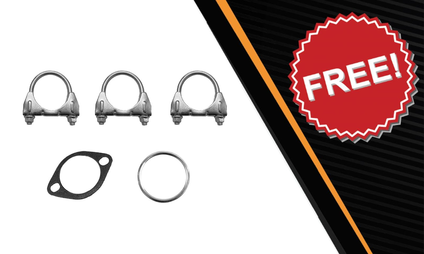 Northeastern Exhaust | Stainless Steel - EPA-Approved Catalytic, Resonator, Intermediate Pipe, Muffler Complete Exhaust System Kit Compatible for Chevrolet Malibu 2014 2.4L - Includes Clamp and Gasket