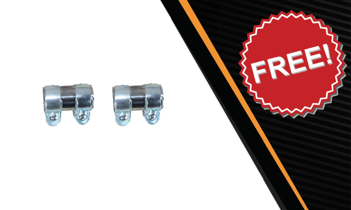 Northeastern Exhaust | Stainless Steel Rear Exhaust Resonator Pipe Compatible for 2013-2019 Ford Escape 2.0L, 2.5L | 2013-2016 Escape 1.6L | 2017-2019 Escape 1.5L | Free Sleeves Included | Automotive Replacement Part