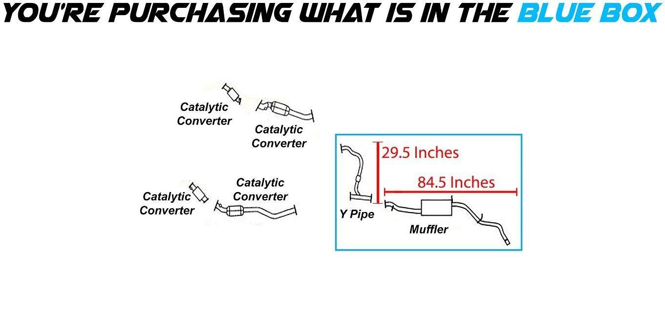1999-2000 Nissan Frontier 3.3L Exhaust Y-Pipe and Muffler