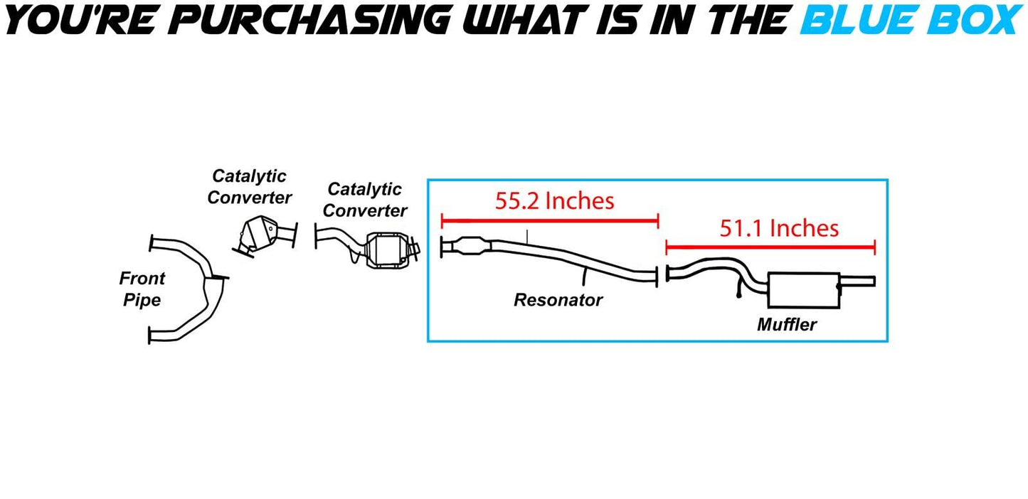 1996-1997 Subaru Legacy 2.5L Exhaust Resonator Pipe and Muffler