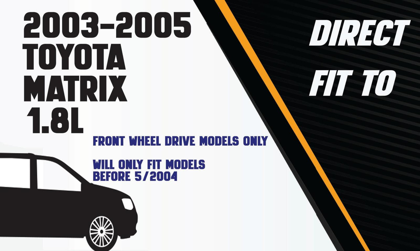 Cat-back Exhaust System Kit for 2003-2005 Toyota Matrix and Pontiac Vibe 1.8L