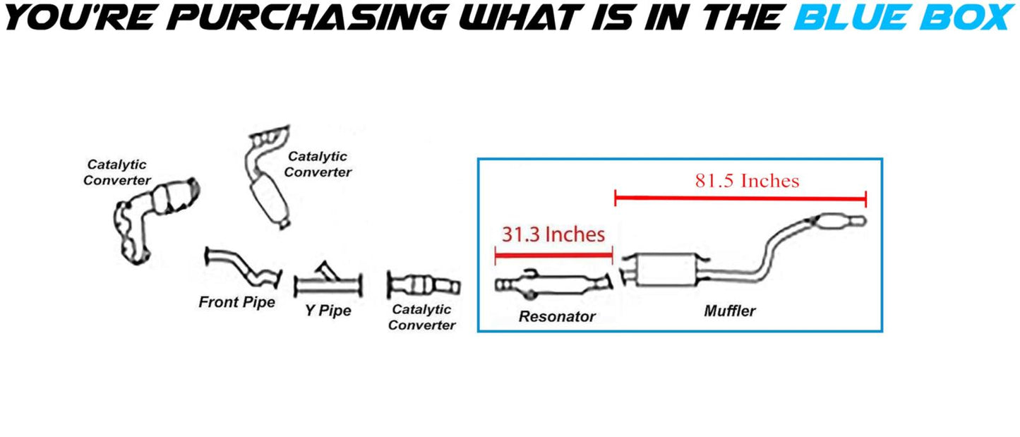 2004-2010 Toyota Sienna 3.3L 3.5L Resonator Pipe and Muffler Exhaust