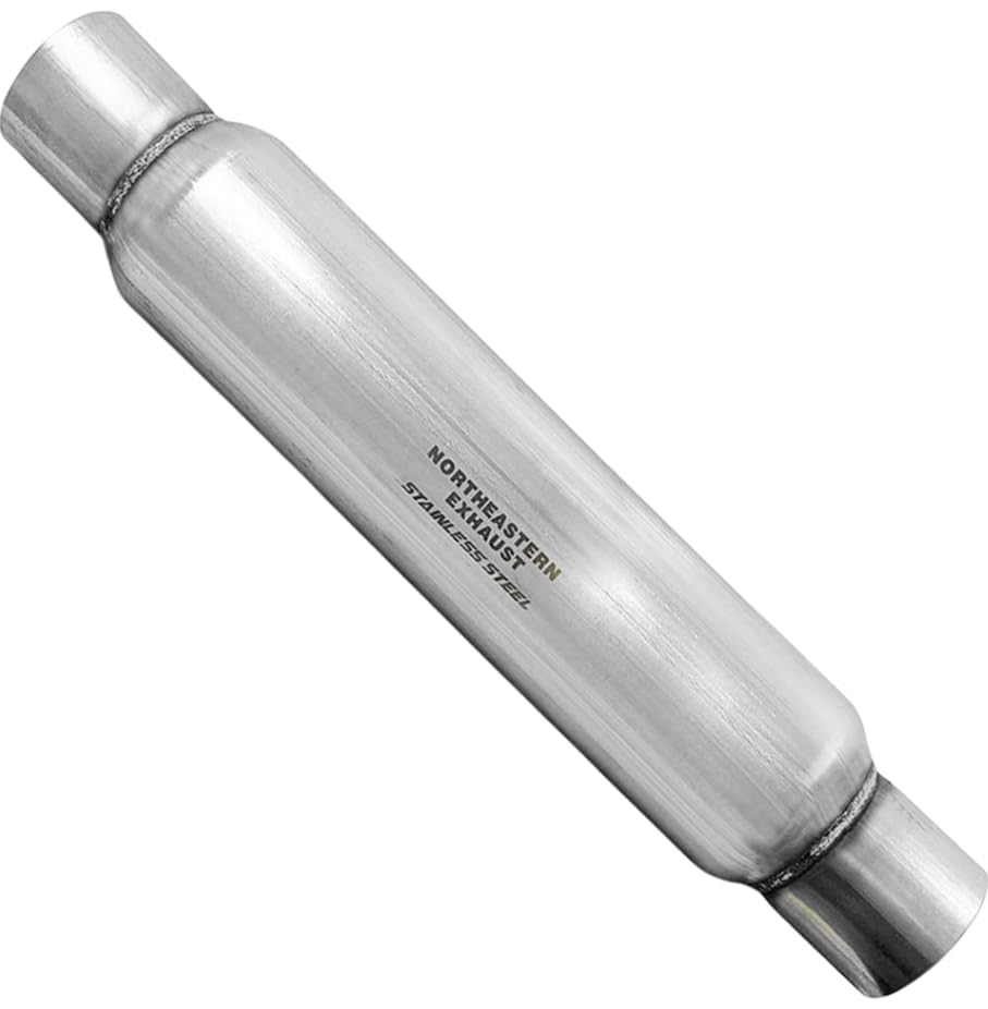 Universal Glasspack Exhaust Muffler Resonator - (2" ID/OD x 19" Long)