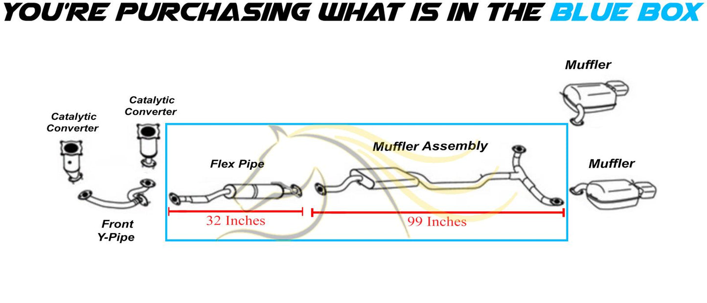 2009-2012 Mazda CX-9 3.7L Flex Pipe and Muffler Assembly Exhaust System