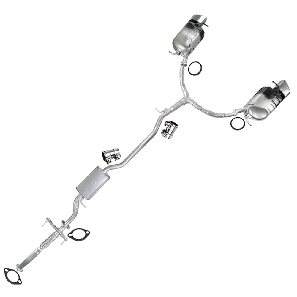 2009-2012 Mazda CX-9 3.7L Flex Pipe and Mufflers Assembly Exhaust System