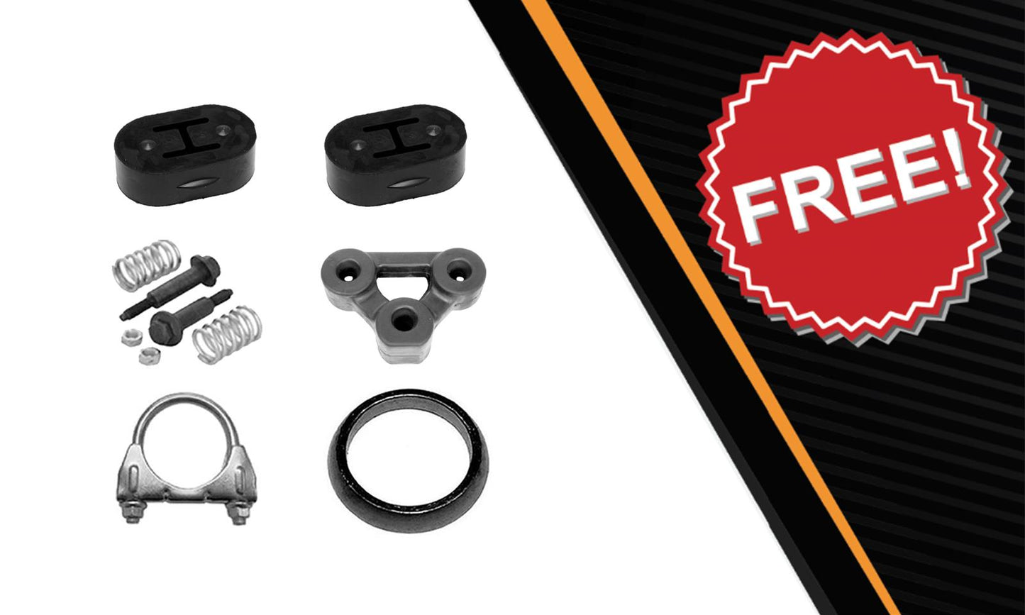 2001-2005 Honda Civic 1.7L Stainless Steel Resonator Pipe Muffler Exhaust Kit