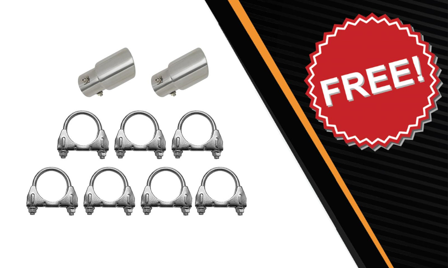 2011-2018 RAM 1500 5.7L Stainless Steel Muffler Tail Pipe w/ Tips Exhaust Kit