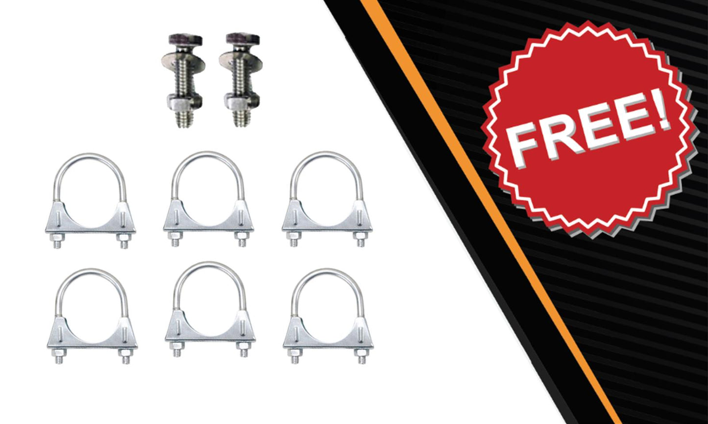 2011-2014 Ford F-150 3.7L 163in WB Pair of Exhaust Catalytic Resonator Flex Pipes Muffler Kit - EPA Approved