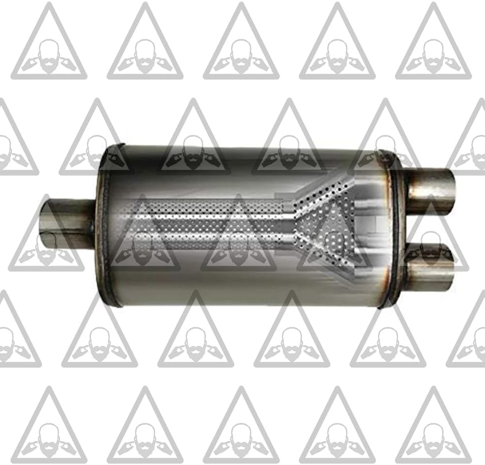 1987-2002 Ford F-150, F-250 and F-350 Dual 2.5'' Mandrel-Bent Pipe with Rounded Edge Tips and Single Chamber Muffler Exhaust Kit