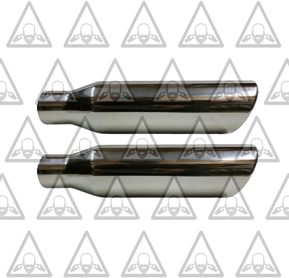 1987-2002 Ford F-150, F-250 and F-350 Dual 2.5'' Mandrel-Bent Pipe with Rounded Edge Tips and Single Chamber Muffler Exhaust Kit