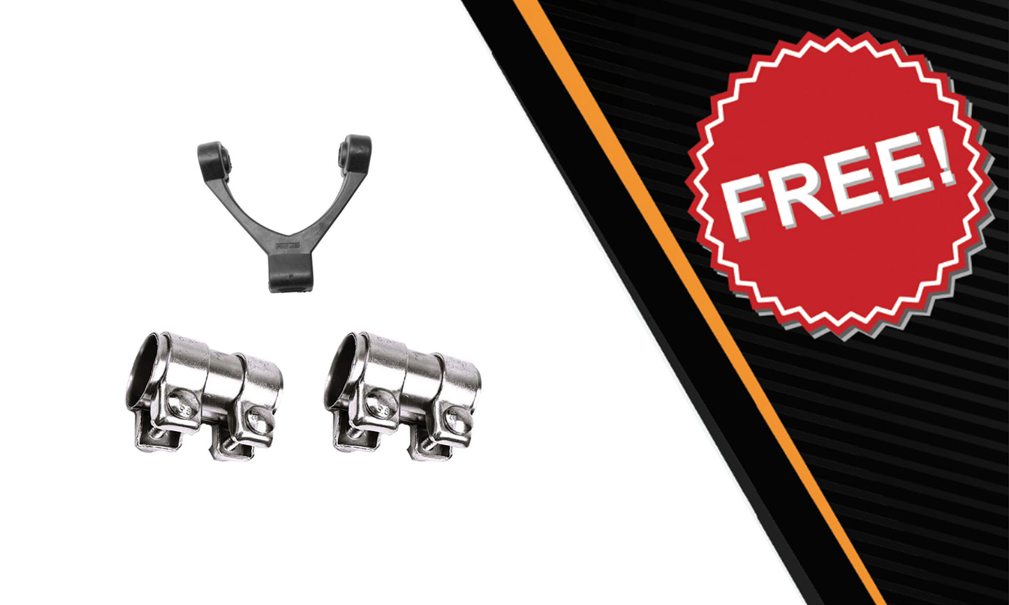 2000-2006 Volkswagen Golf 1.8L | 1999-2005 Volkswagen Golf 2.8L Exhaust Resonator Pipe and Muffler with Hanger