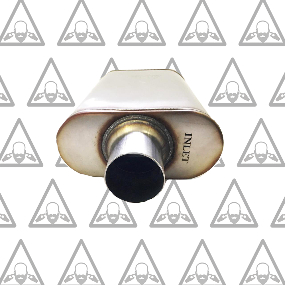 1987–2002 GMC Sierra/C/K 1500 and 2500 Dual 2.5'' Mandrel-Bent Pipe with Black Tips and 3" Center Diameter Dual Chamber Muffler Exhaust Kit