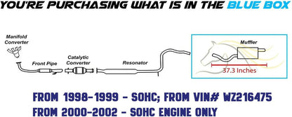 1998-2002 Saturn SC1, SC2, SL1, SL2 and SL 1.9L | 1998-1999 SW1 1.9L | 1998-2001 SW2 1.9L Models Exhaust Muffler