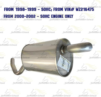 1998-2002 Saturn SC1, SC2, SL1, SL2 and SL 1.9L | 1998-1999 SW1 1.9L | 1998-2001 SW2 1.9L Models Exhaust Muffler