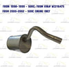 1998-2002 Saturn SC1, SC2, SL1, SL2 and SL 1.9L | 1998-1999 SW1 1.9L | 1998-2001 SW2 1.9L Models Exhaust Muffler