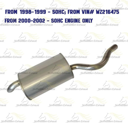 1998-2002 Saturn SC1, SC2, SL1, SL2 and SL 1.9L | 1998-1999 SW1 1.9L | 1998-2001 SW2 1.9L Models Exhaust Muffler