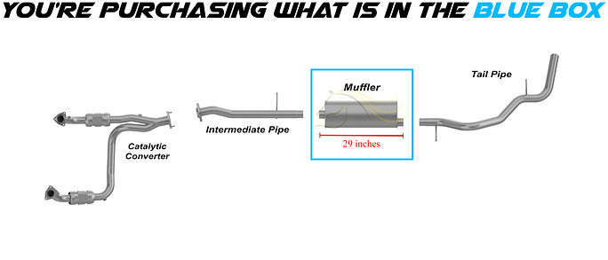 2000-2006 Yukon XL 1500 5.3L - Muffler and Resonator Pipe Exhaust