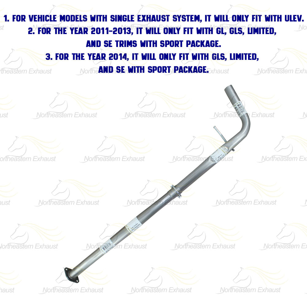 2011-2014 Hyundai Sonata 2.4L Exhaust Front Flex Pipe with Rear Catalytic and intermediate  Pipe Kit | EPA Approved