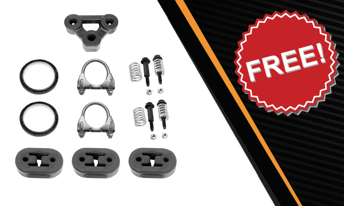 Northeastern Exhaust | Stainless Steel Manifold, Resonator, Intermediate Pipe, Muffler Complete Exhaust System Kit Compatible for 2001-2005 Honda Civic 1.7L | Include Gasket, Hanger, Clamp, Bolt Spring