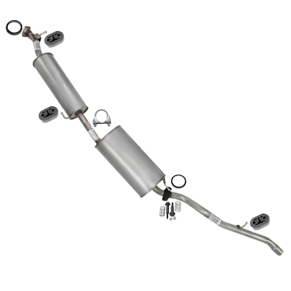 2003-2011 Honda Element 2.4L Exhaust Muffler and Tail Pipe